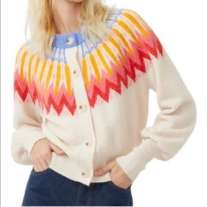 French Connection | Sweaters | French Connection Fair Isle Cardigan Sweater  Medium | Poshmark